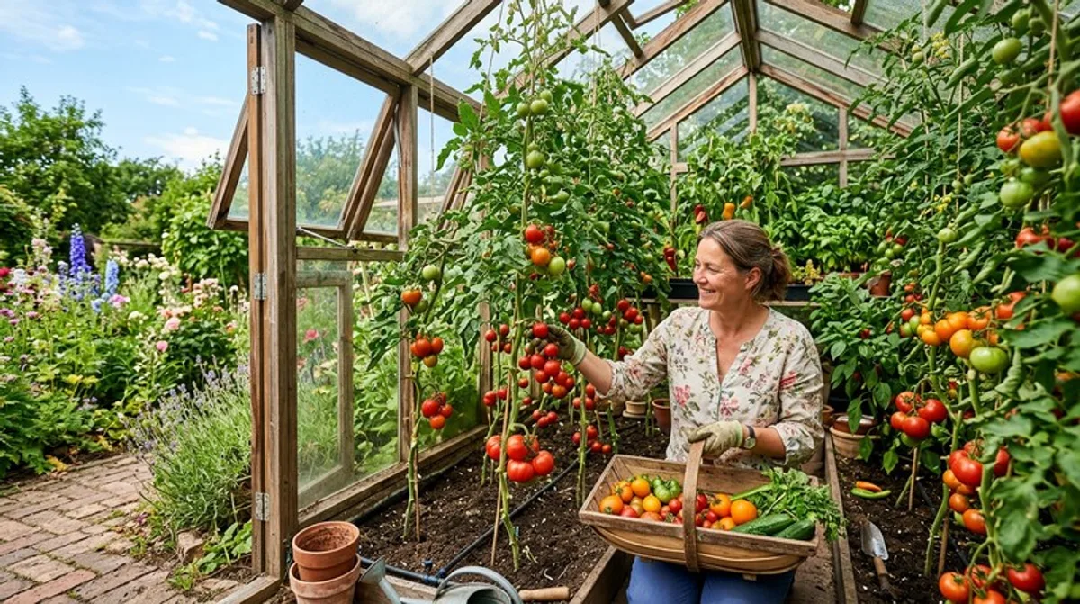 Gewächshaus-Ernte: Tomaten & Gemüse im eigenen Garten