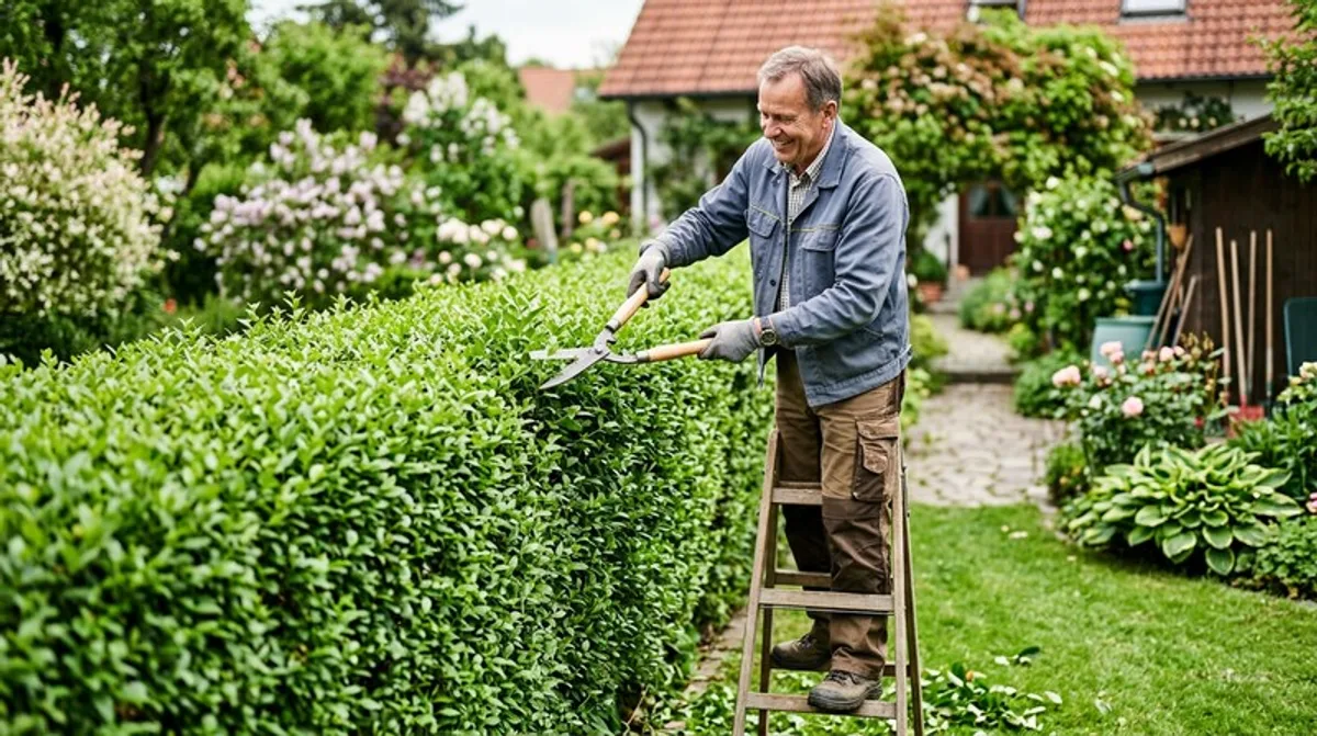 hecke, schneiden, gartenschere, mann, hecke schneiden, schneiden gartenschere, gartenschere mann