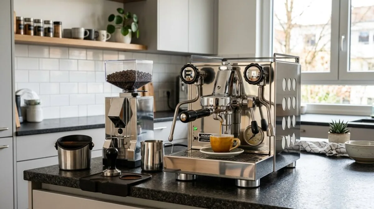 Moderne Kaffeemaschine auf der Arbeitsplatte: Trends & Deals