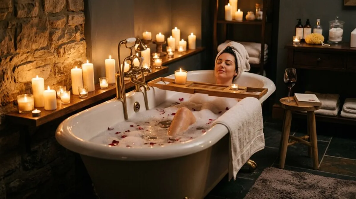 Kerzenlicht & Badewanne: Wellness-Oase zuhause