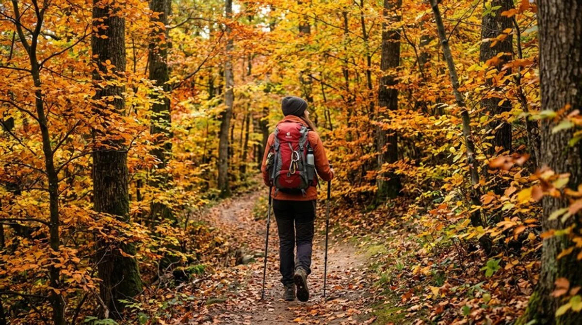 rucksack, wanderer, waldpfad, herbst, rucksack wanderer, wanderer waldpfad, waldpfad herbst