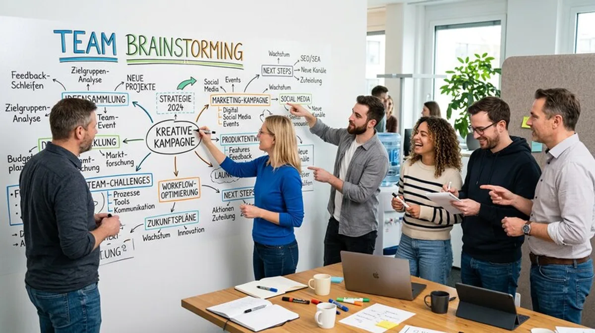 Whiteboard Meeting: Kreativität & Struktur im Team